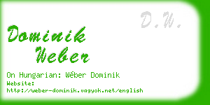 dominik weber business card
