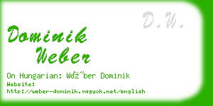 dominik weber business card